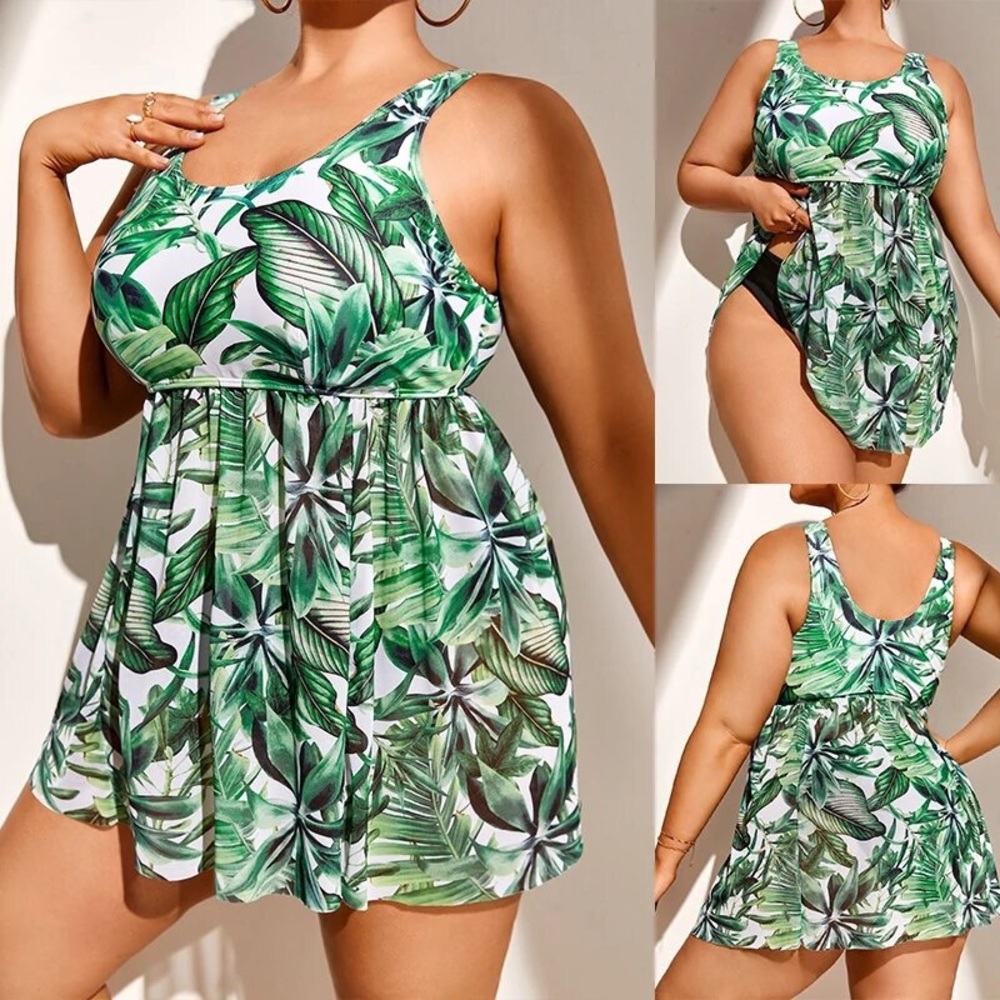 NWOT - Tropical Swim Dress - Fits Like 2X